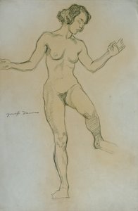 Studio di nudo in posa di danza