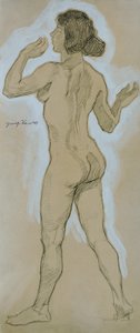 Nudo di schiena, testa a sinistra