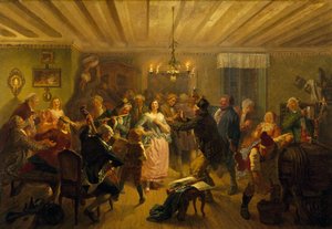 Il concerto a Tre Byttor, 1860 da Josef Wilhelm Wallander