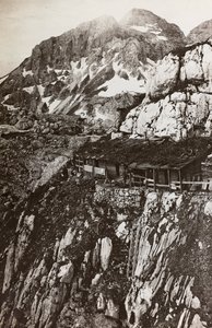 Album "Meine weltkriegs - Erinnerungen South-West Front (Carinzia, Italia, Trentino-Alto Adige) 31/03/1915-12/11/1918 - Josef Zohles Wien": campo militare in montagna da Josef Zohles