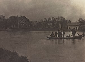 Barca sul fiume Drava da Josef Zohles