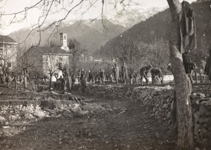 Album "Meine weltkriegs - Erinnerungen South-West Front (Carinzia, Italia, Trentino-Alto Adige) 31/03/1915-12/11/1918 - Josef Zohles Wien": soldati al lavoro per il comando