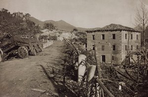 Album "Meine weltkriegs - Erinnerungen South-West Front (Carinzia, Italia, Trentino-Alto Adige) 31/03/1915-12/11/1918 - Josef Zohles Wien": macerie a Tolmezzo da Josef Zohles