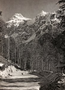 Album "Meine weltkriegs - Erinnerungen South-West Front (Carinzia, Italia, Trentino-Alto Adige) 31/03/1915-12/11/1918 - Josef Zohles Wien": strada di montagna