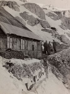 Album "Meine weltkriegs - Erinnerungen Front Sud-Ovest (Carinzia, Italia, Trentino-Alto Adige) 31/03/1915-12/11/1918 - Josef Zohles Wien": baracca militare da Josef Zohles