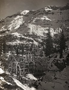 Album "Meine weltkriegs - Erinnerungen South-West Front (Carinzia, Italia, Trentino-Alto Adige) 31/03/1915-12/11/1918 - Josef Zohles Wien": costruzione di un edificio da Josef Zohles