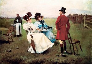 Giornata in campagna. Dipinto di Josep Cusachs i Cusachs (1851-1908). Barcellona. Monastero di Montserrat. Museo di Montserrat. da Josep Cusachs y Cusachs