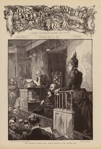 La signora Arthur Wilson testimonia durante il processo dello Scandalo del Baccarat da Joseph (after) Finnemore
