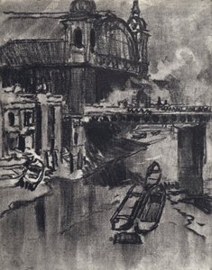 Stazione di Cannon Street (litografia) da Joseph (after) Pennell