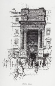 Exeter Hall da Joseph (after) Pennell