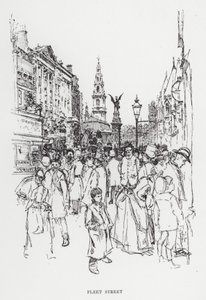 Fleet Street (litografia) da Joseph (after) Pennell
