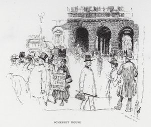 Somerset House (litografia) da Joseph (after) Pennell