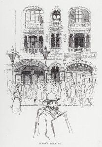 Teatro di Terry (litografia) da Joseph (after) Pennell