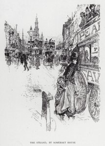 The Strand, vicino a Somerset House da Joseph (after) Pennell