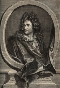 Ritratto di Corneille Van Cleve, scultore francese (1645-1732) incisione di Poilly dopo il dipinto di Joseph Vivien da Joseph (after) Vivien