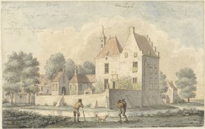 Castello De Eng vicino a Vleuten da Joseph Adolf Schmetterling