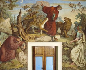 Dante dorme, attaccato da bestie selvatiche, e incontra Virgilio