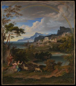 Paesaggio eroico con arcobaleno da Joseph Anton Koch