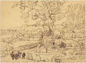 La Campagna romana con una fontana antica da Joseph Anton Koch
