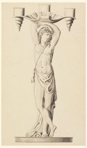 Design per un candelabro da Joseph Anton Seethaler Ii