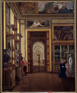 La sala dei gioielli al Louvre e infilata delle sale Carlo X da Joseph Auguste