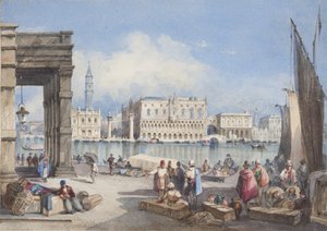 "Venezia", incollato nella pagina del titolo del diario di Thomas Moody di un tour attraverso la Svizzera e l