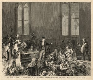 Una scena notturna in Grace Church da Joseph Becker
