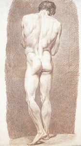 Studio di un nudo maschile, visto da dietro, 1774