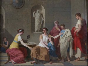 Cornelia, madre dei Gracchi, c. 1793 da Joseph Benoît Suvée