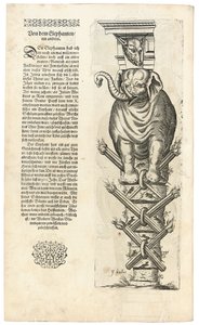 Colonna con figura di elefante, 1604 da Joseph Boillot