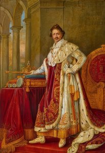 Re Ludovico I di Baviera in abiti da incoronazione da Joseph Carl Stieler