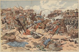 Battaglia delle Piramidi, Egitto, Guerre Rivoluzionarie Francesi, 21 luglio 1798 da Joseph Charles (after) Beuzon