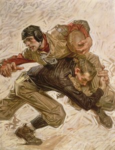 Giocatori di calcio da Joseph Christian Leyendecker