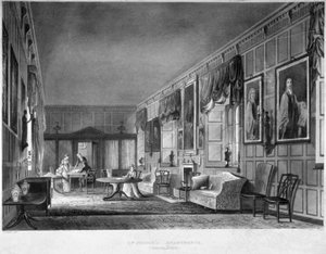 Vista interna degli appartamenti del Dr Fisher, Charterhouse, Finsbury, Londra