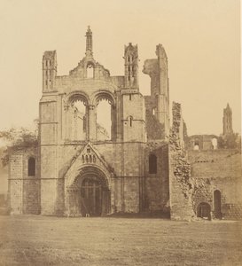 Abbazia di Kirkstall. Da Ovest, 1850s