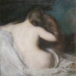 Donna che si asciuga i capelli