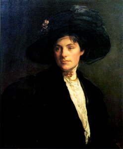 Donna con cappello nero, 1910