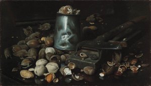 Natura morta con lattina di latta e noci, c.1886