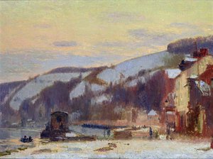 Collina a Croisset sotto la neve da Joseph Delattre