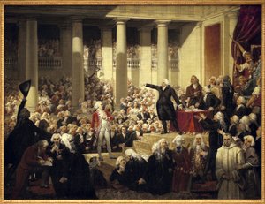 Rivoluzione francese: Honoré Gabriel Riqueti, Conte di Mirabeau davanti a Henri Evrard, Marchese di Dreux Brézé all