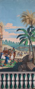 Carta da Parati Scenica: La Battaglia di Eliopoli da Joseph Dufour
