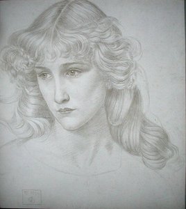 Testa di una ragazza da Joseph Edward Southall