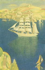 La barca bianca a Fowey da Joseph Edward Southall