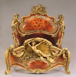 Un grande letto di riposo in stile Luigi XV da Joseph Emmanuel Zwiener
