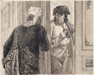 Due uomini in costume rococò