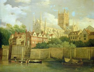 Veduta della Cattedrale di Worcester da Sud-Ovest