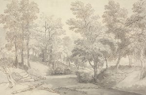 Pietre di guado sul fiume Duddon, Lake District da Joseph Farington