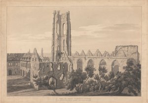 Veduta della chiesa di San Nicola a Valenciennes dopo l