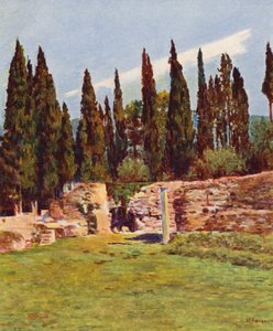 Roma: Villa Adriana, Colonne del teatro greco da Joseph Felix Bouchor