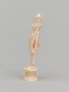 Pedone bianco, pezzo degli scacchi, India, circa 1820